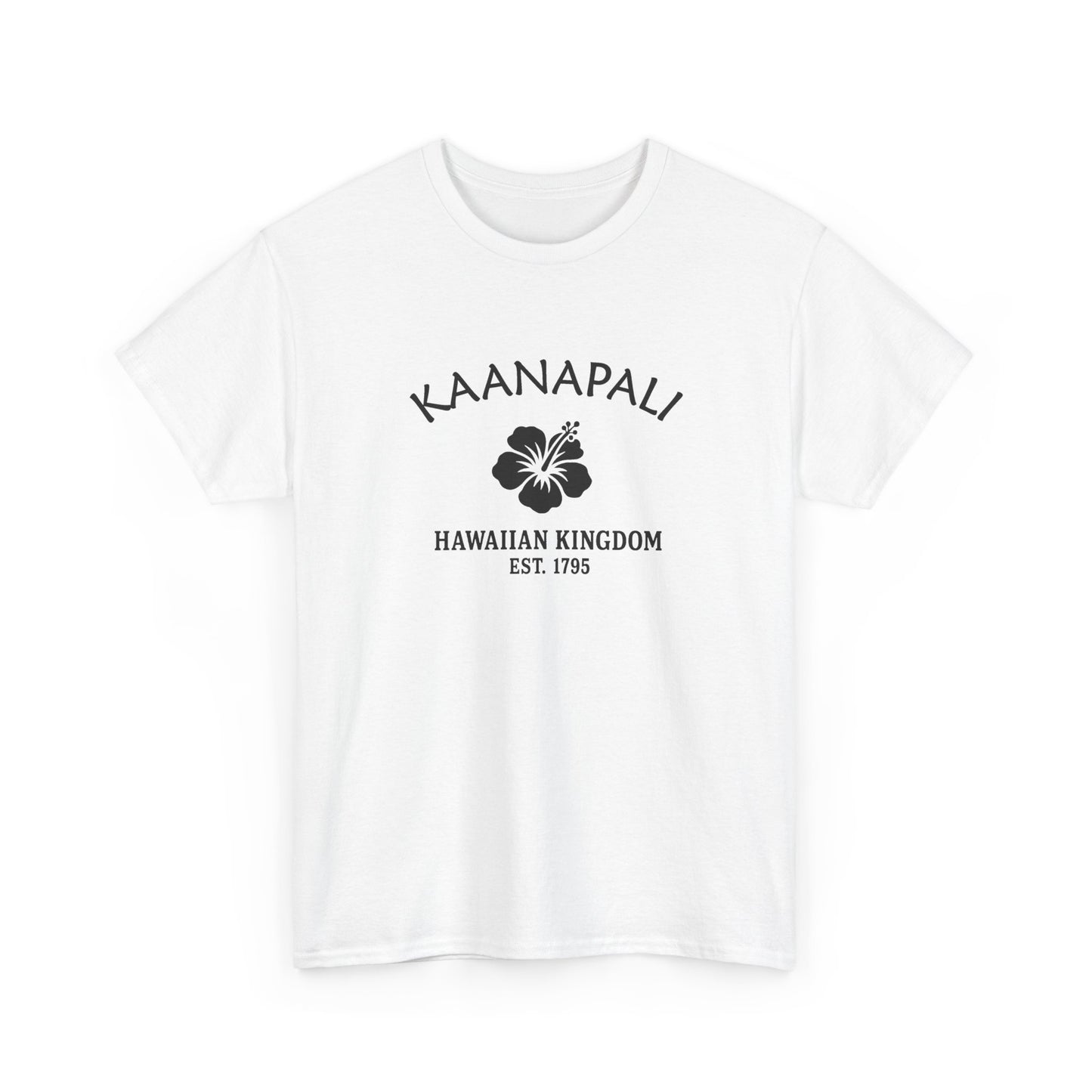 Kaanapali Hawaii Vintage Retro Unisex Heavy Cotton Tee - Black Logo
