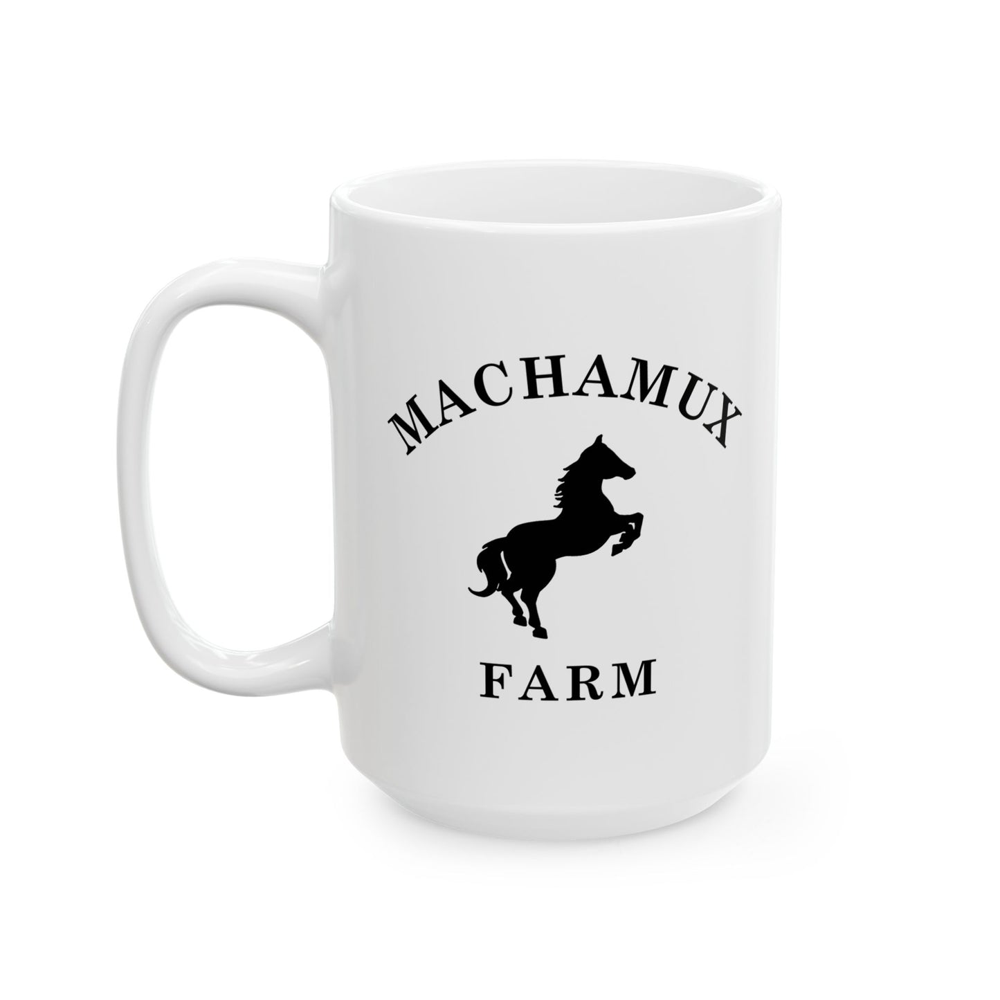 Machamux Farm Vintage Retro Ceramic Mug - Black Logo