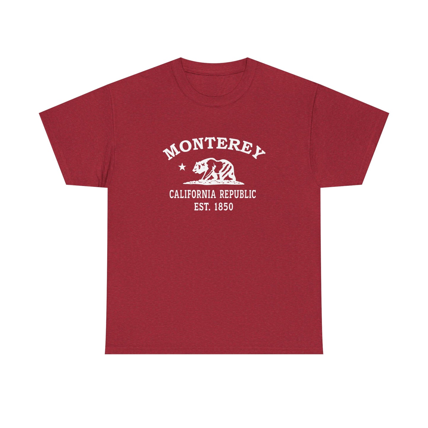 Monterey California Vintage Retro Unisex Heavy Cotton Tee - White Logo