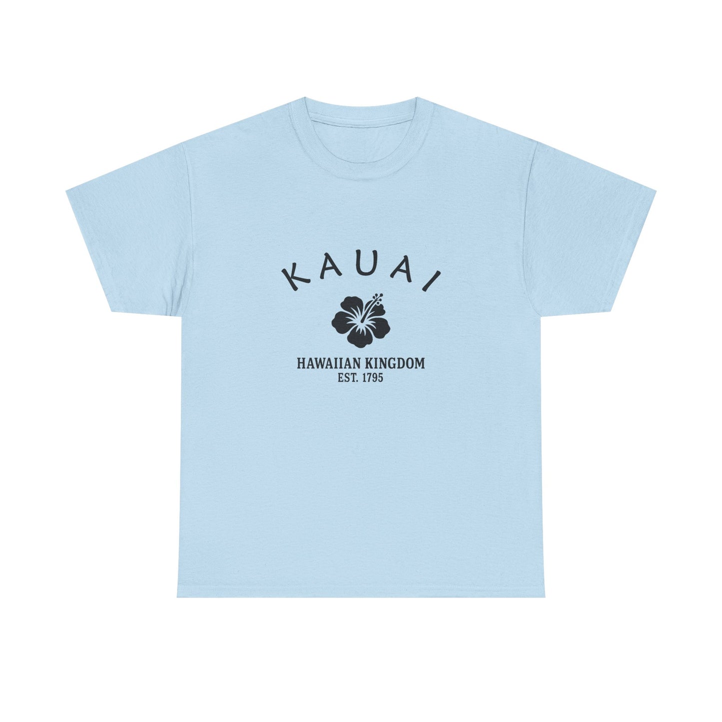 Kauai Hawaii Vintage Retro Unisex Heavy Cotton Tee - Black Logo