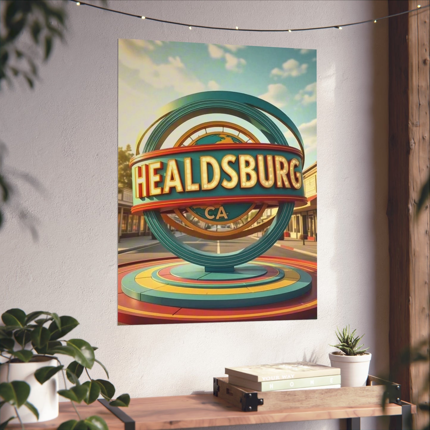 Healdsburg California Vintage Retro Giclée Print Art Series Poster