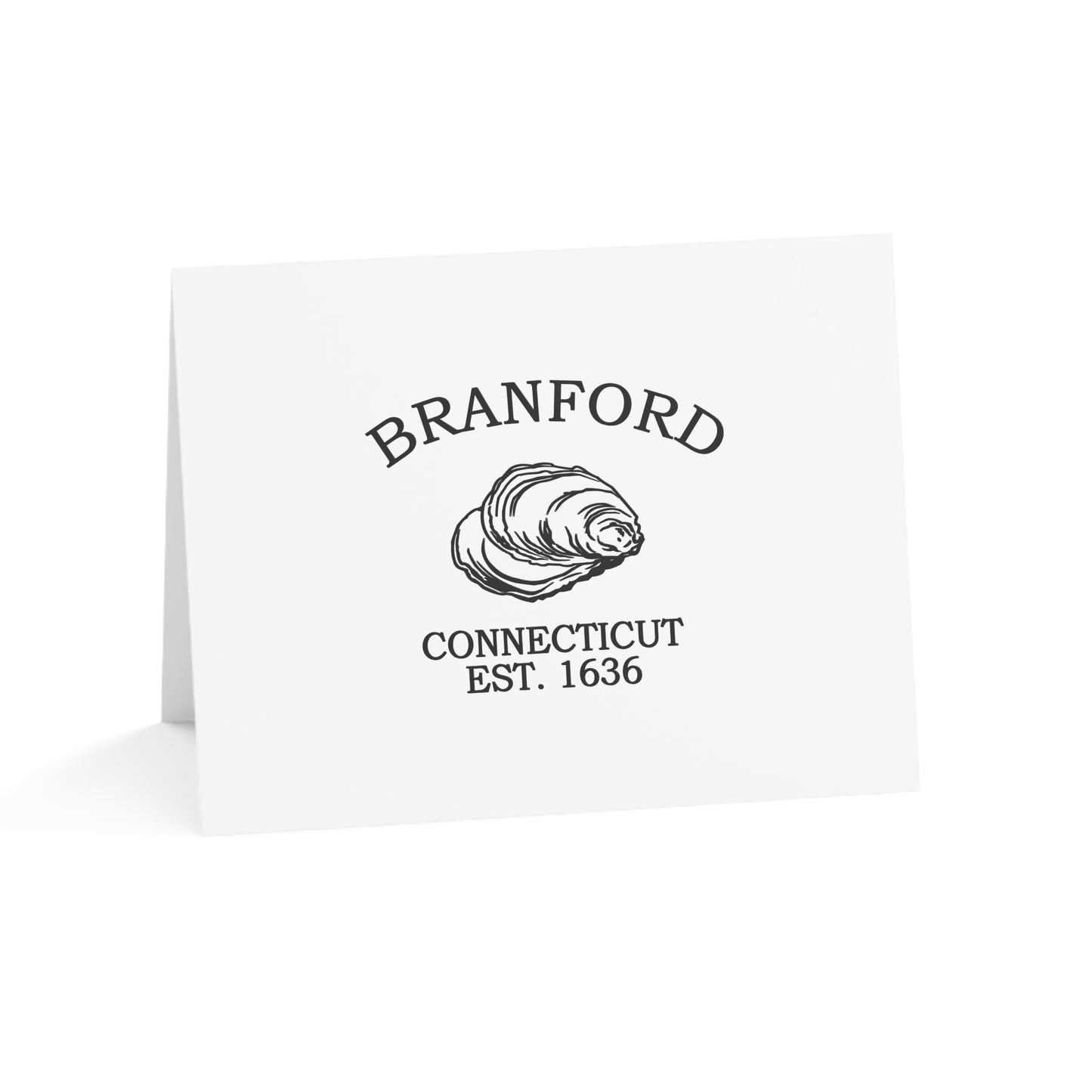 Branford Connecticut Vintage Retro Thank You Card Set - Black Logo