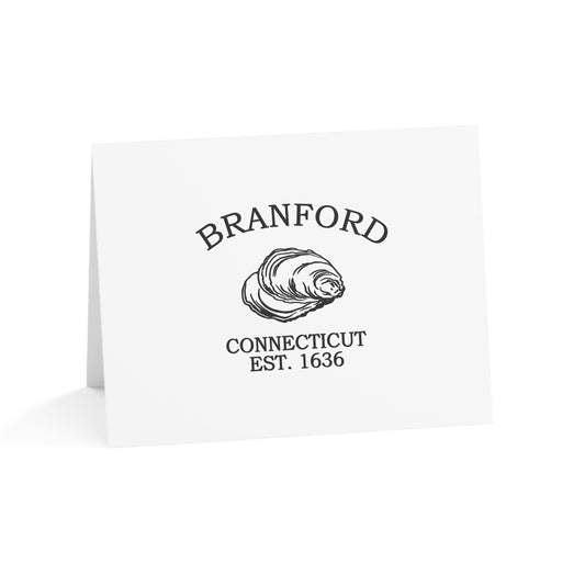 Branford Connecticut Vintage Retro Thank You Card Set - Black Logo