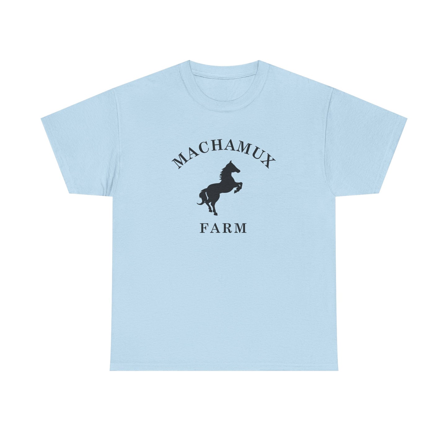 Machamux Farm Vintage Retro Unisex Heavy Cotton Tee - Black Logo