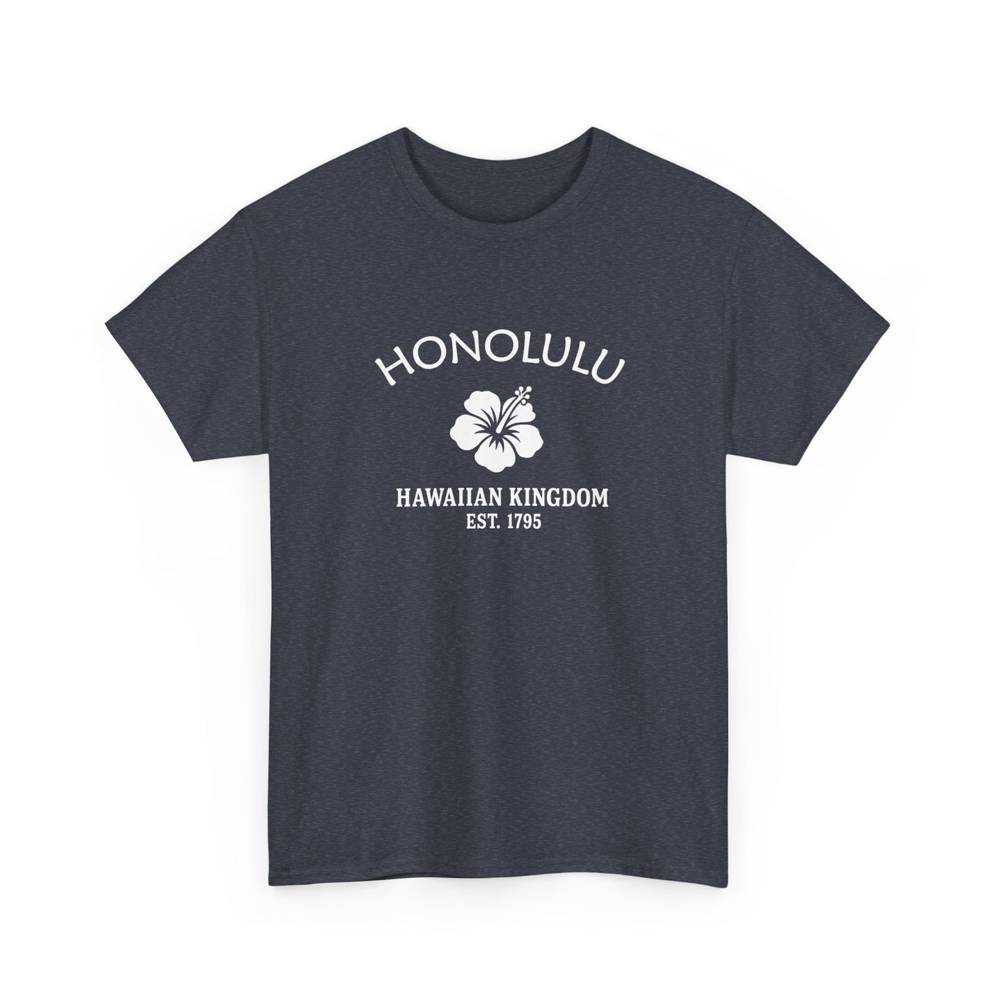 Honolulu Hawaii Vintage Retro Unisex Heavy Cotton Tee - White Logo