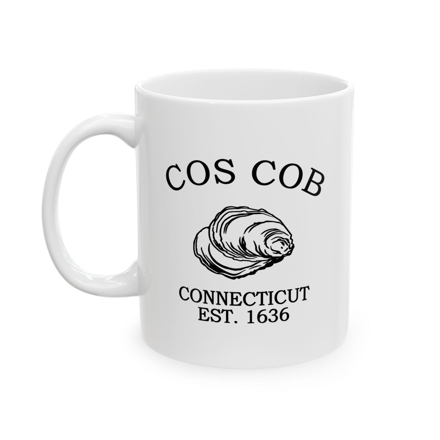 Cos Cob Connecticut Vintage Retro Ceramic Mug - Black Logo