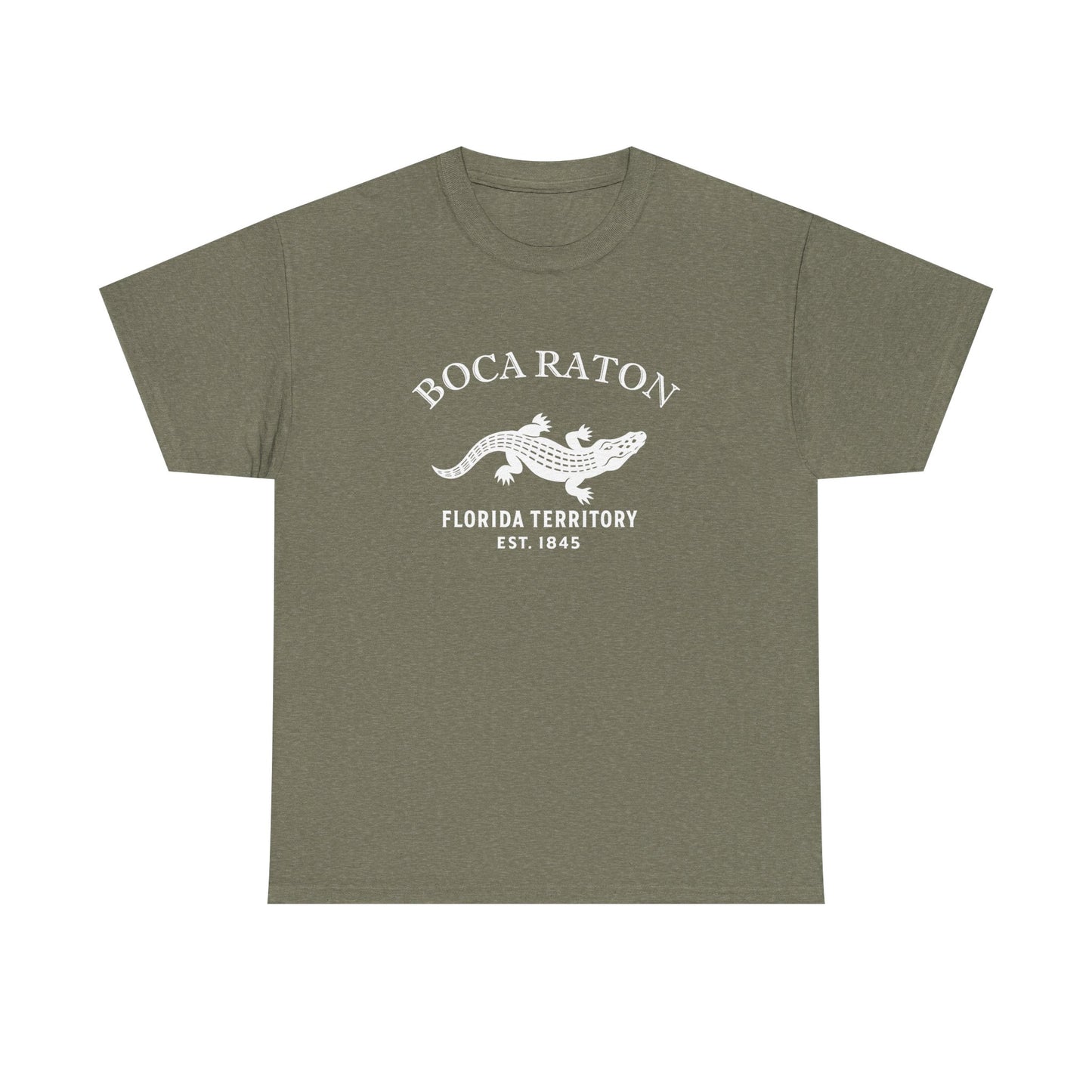 Boca Florida Vintage Retro Unisex Heavy Cotton Tee - White Logo