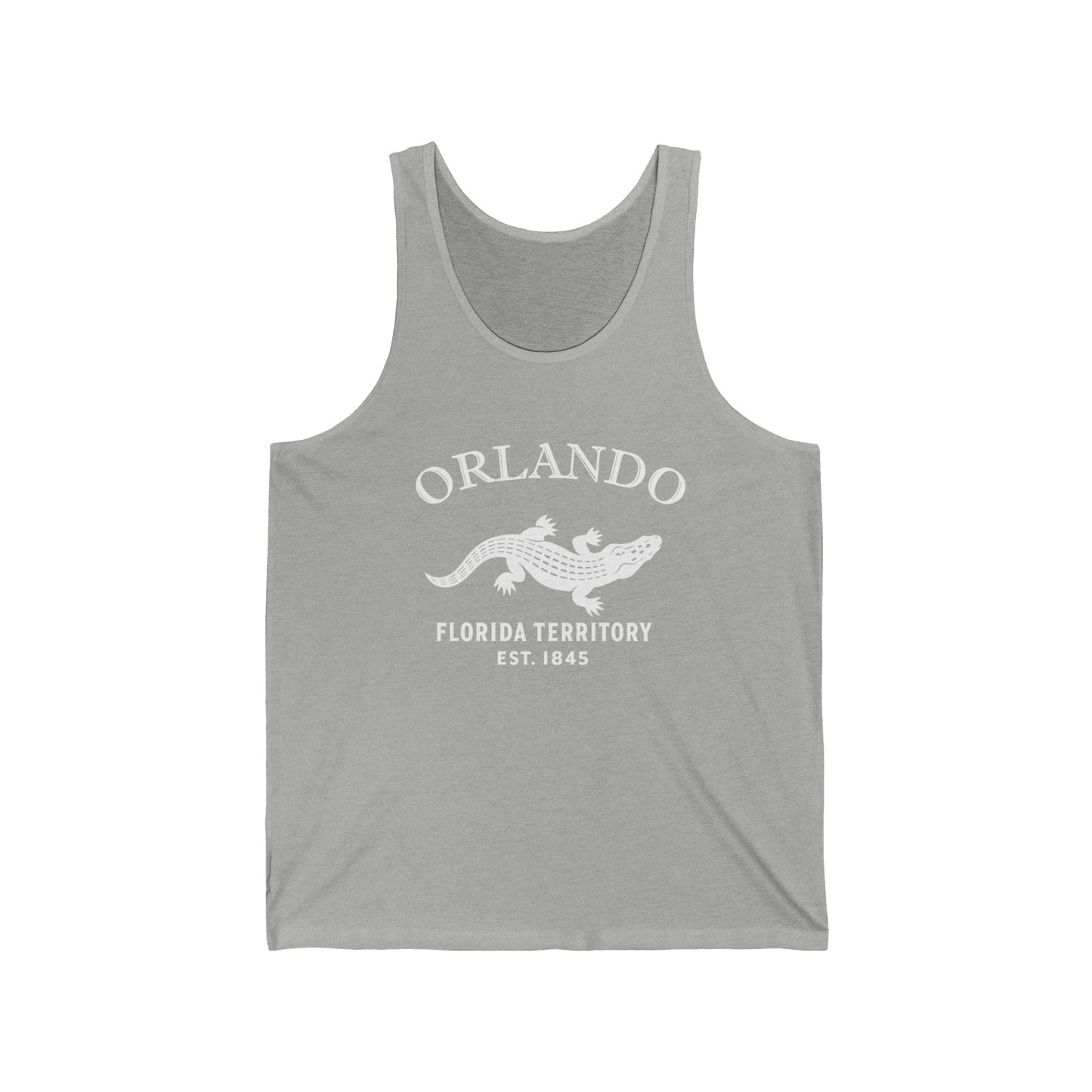 Orlando Florida Unisex Cotton Jersey Tank Top - White Logo