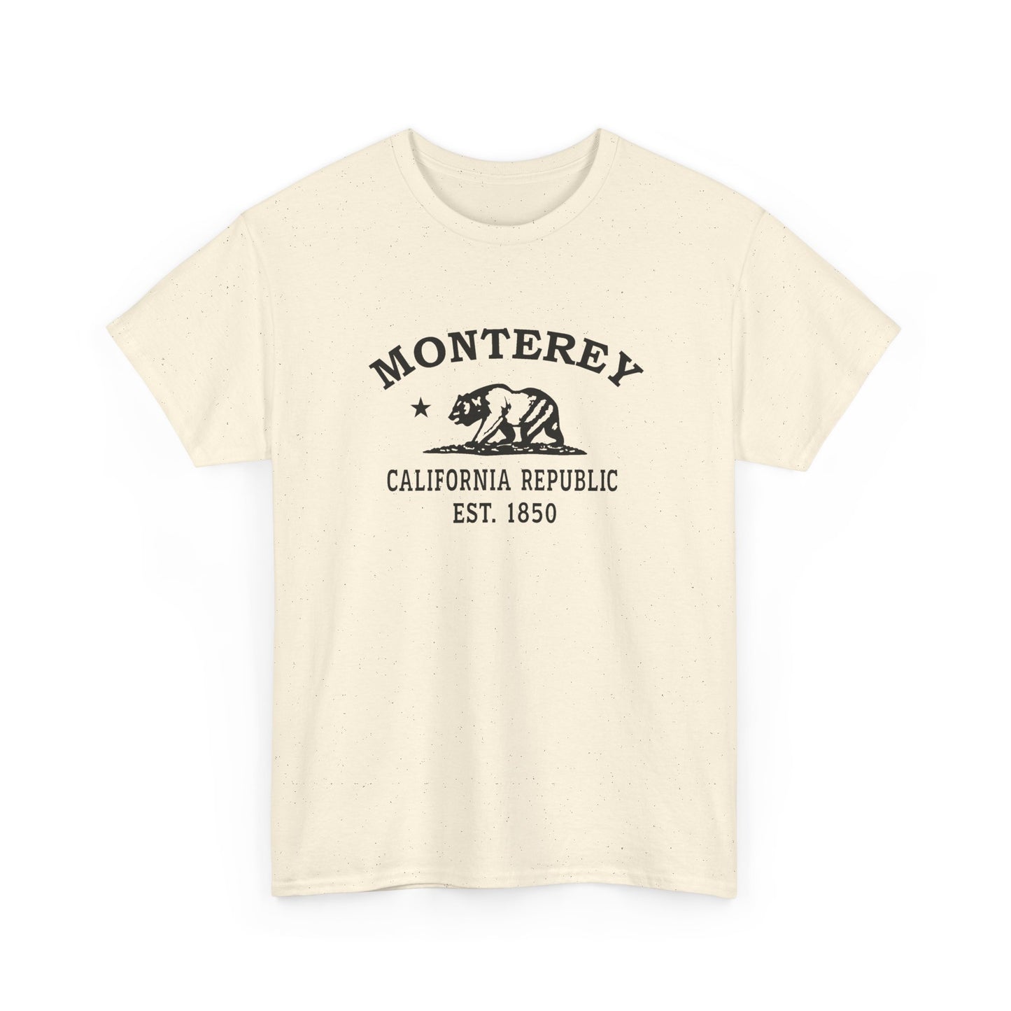 Monterey California Vintage Retro Unisex Heavy Cotton Tee - Black Logo
