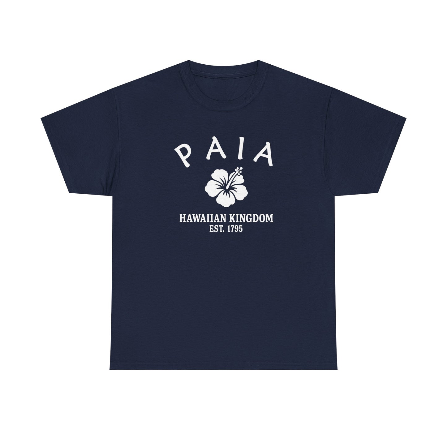 Paia Hawaii Vintage Retro Unisex Heavy Cotton Tee - White Logo