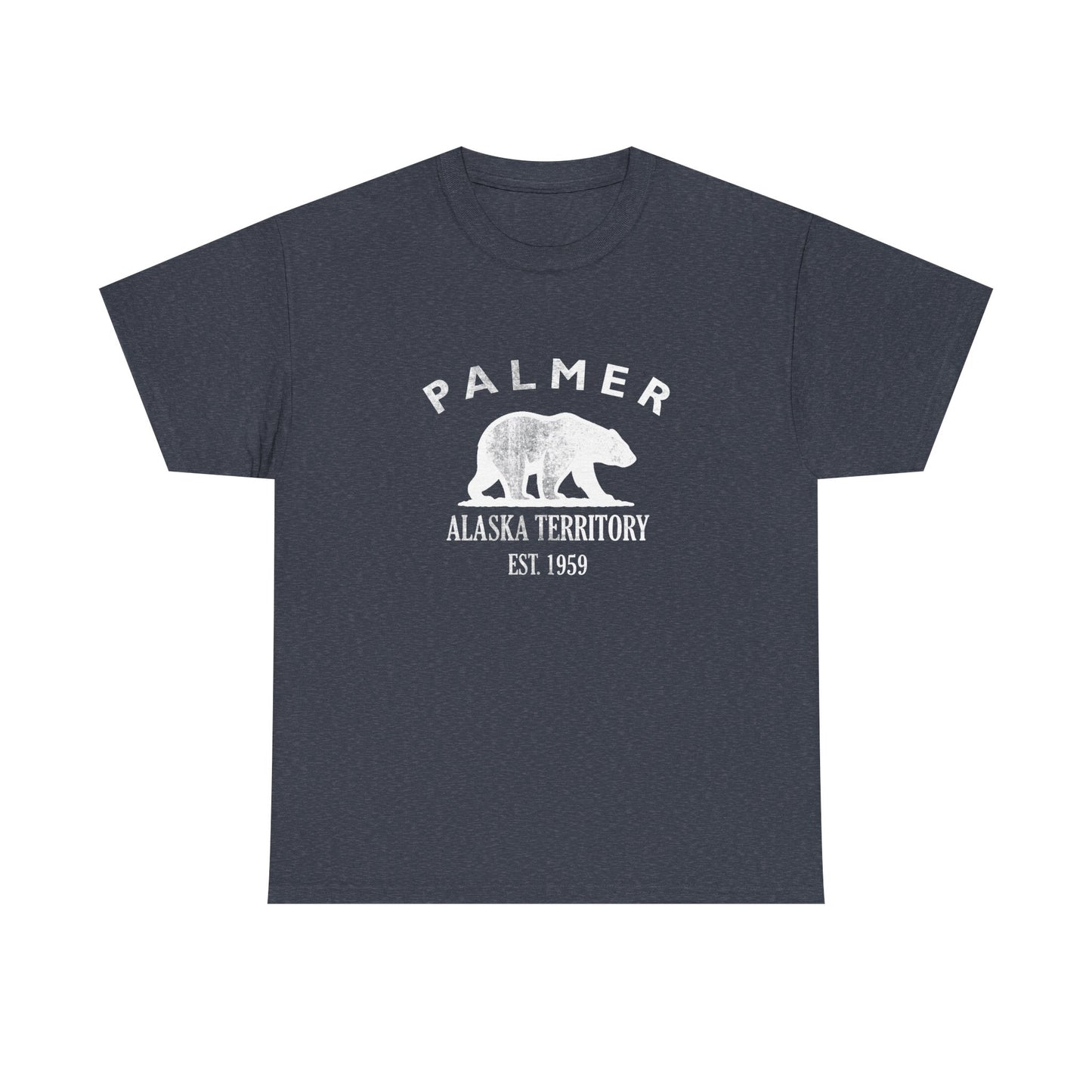 Palmer Alaska Vintage Retro Unisex Heavy Cotton Tee - White Logo
