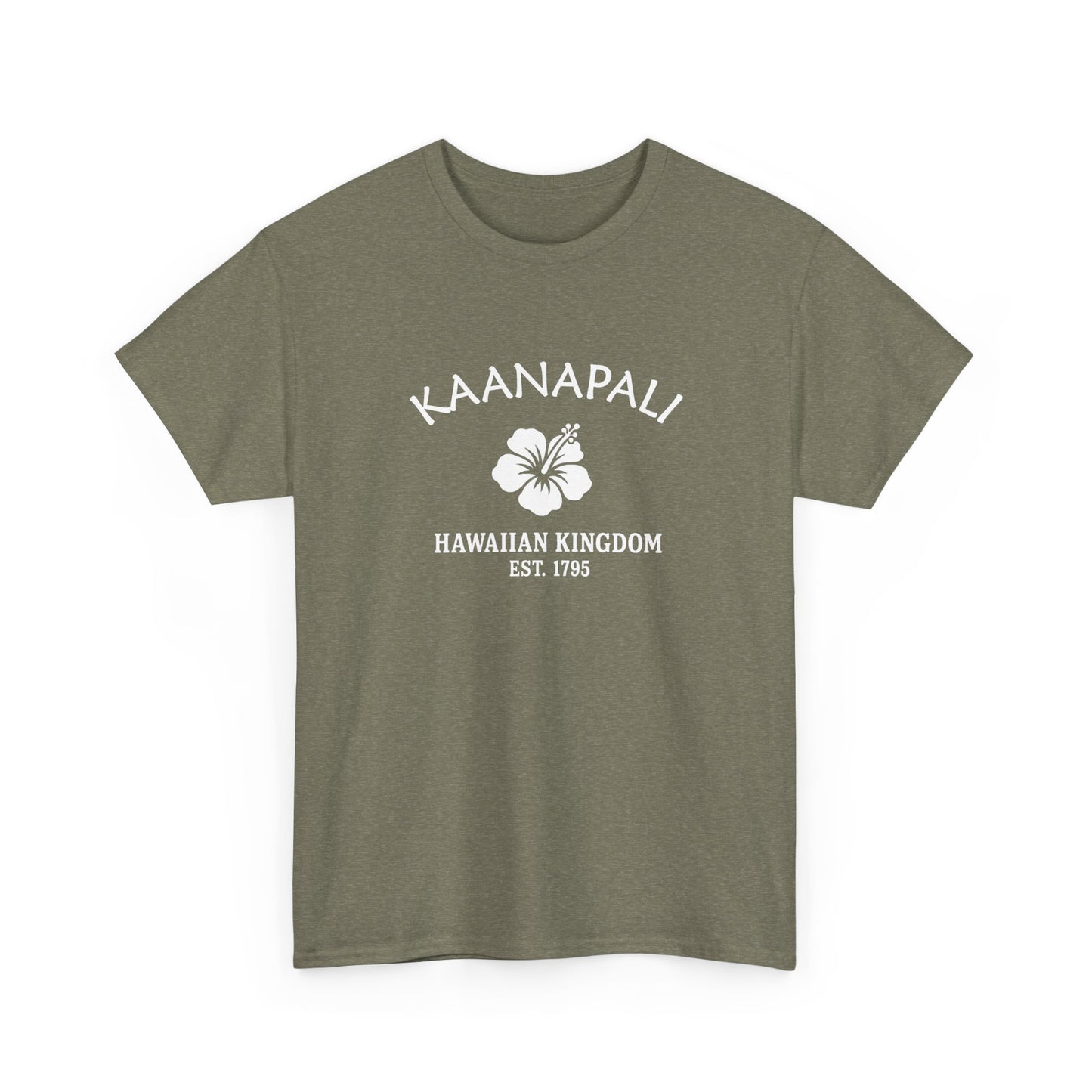 Kaanapali Hawaii Vintage Retro Unisex Heavy Cotton Tee - White Logo