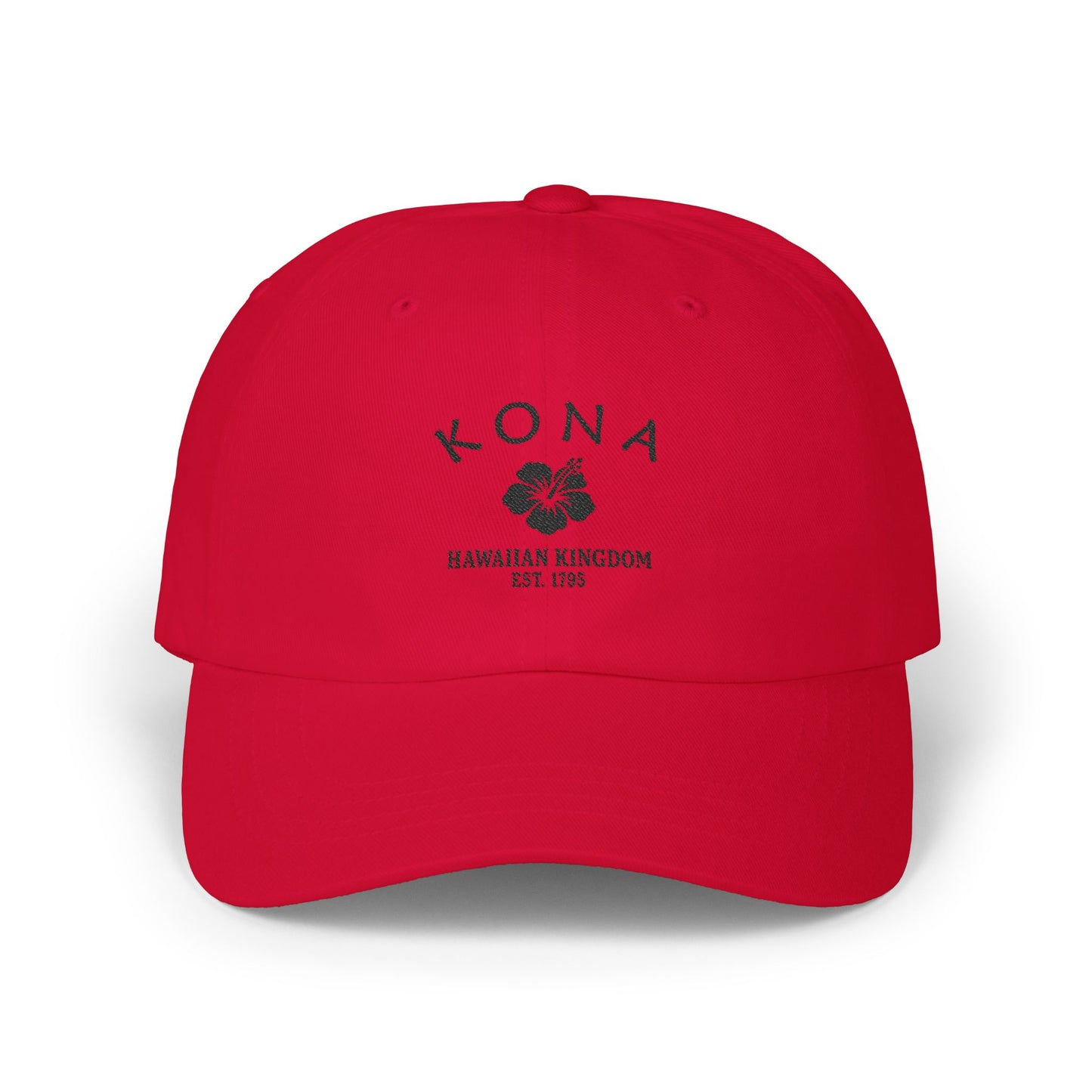 Kona Hawaii Vintage Retro Embroidered Cotton Cap - Black Logo