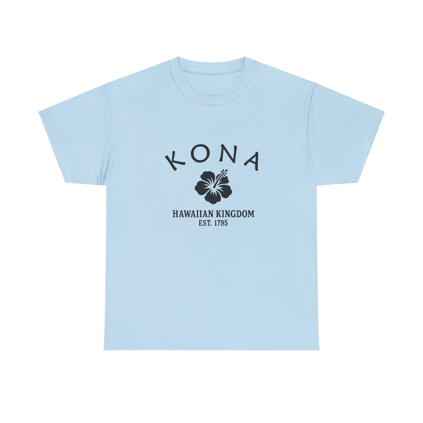 Kona Hawaii Vintage Retro Unisex Heavy Cotton Tee - Black Logo