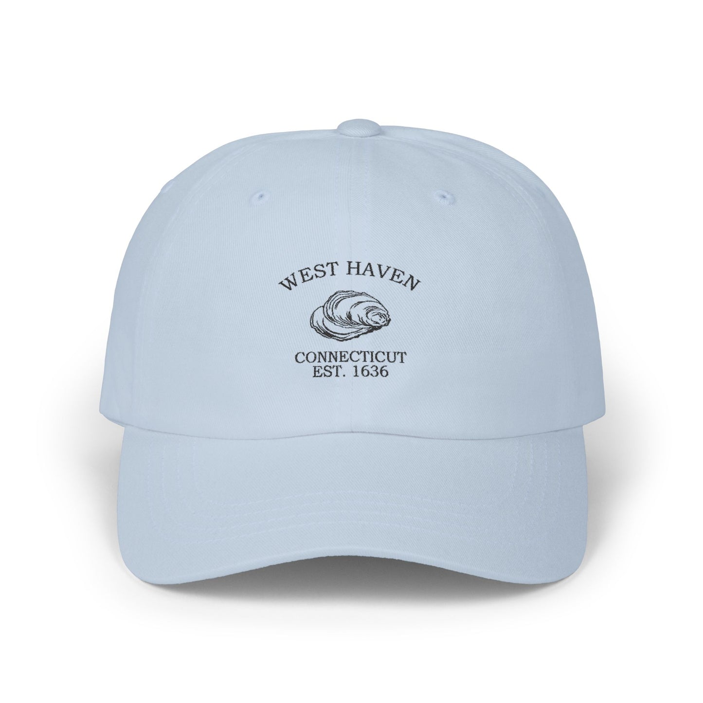 West Haven Connecticut Vintage Retro Embroidered Cotton Cap - Black Logo