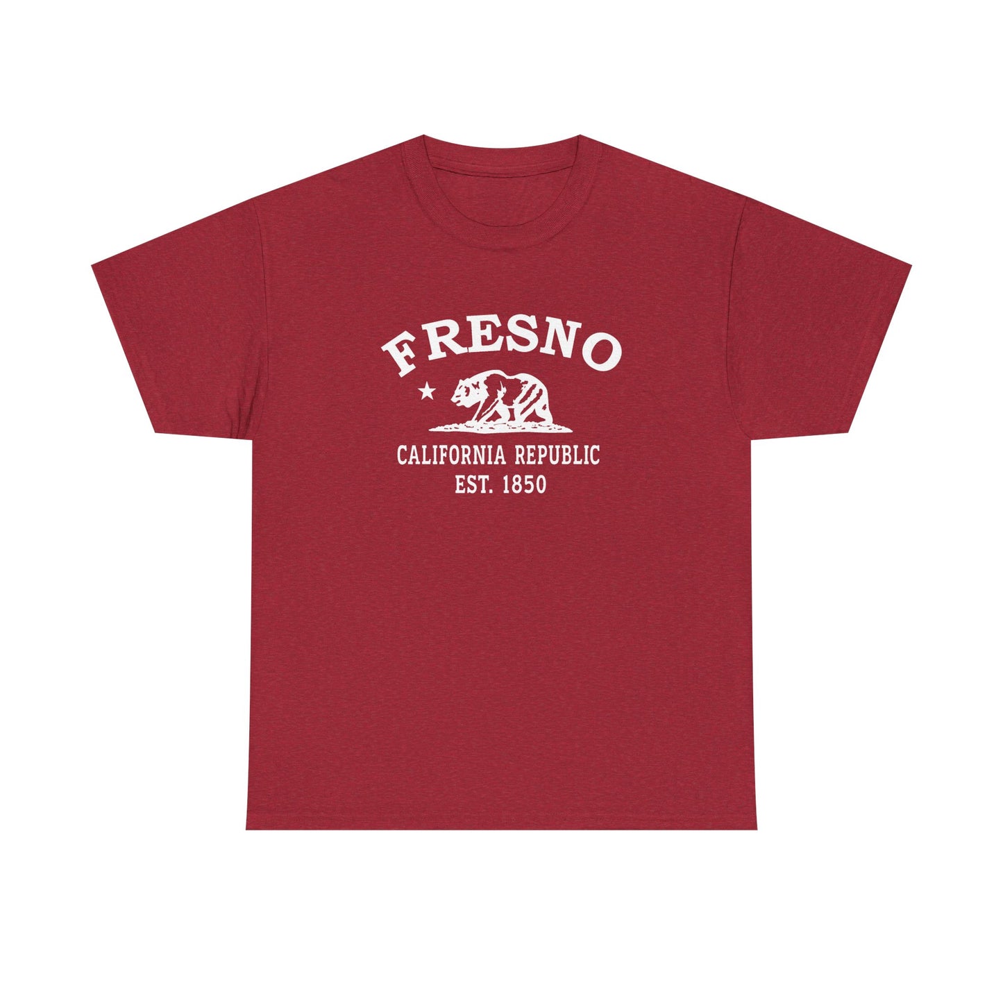 Fresno California Vintage Retro Unisex Heavy Cotton Tee - White Logo