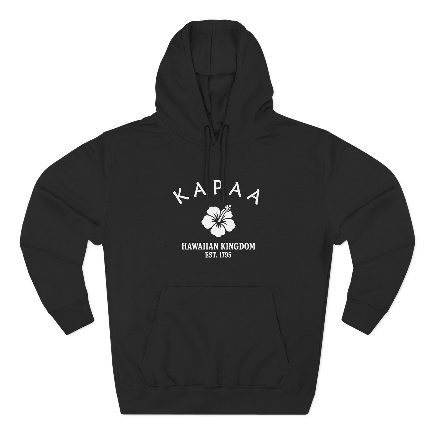 Kapaa Hawaii Vintage Retro Unisex Heavy Cotton Hoodie - White Logo