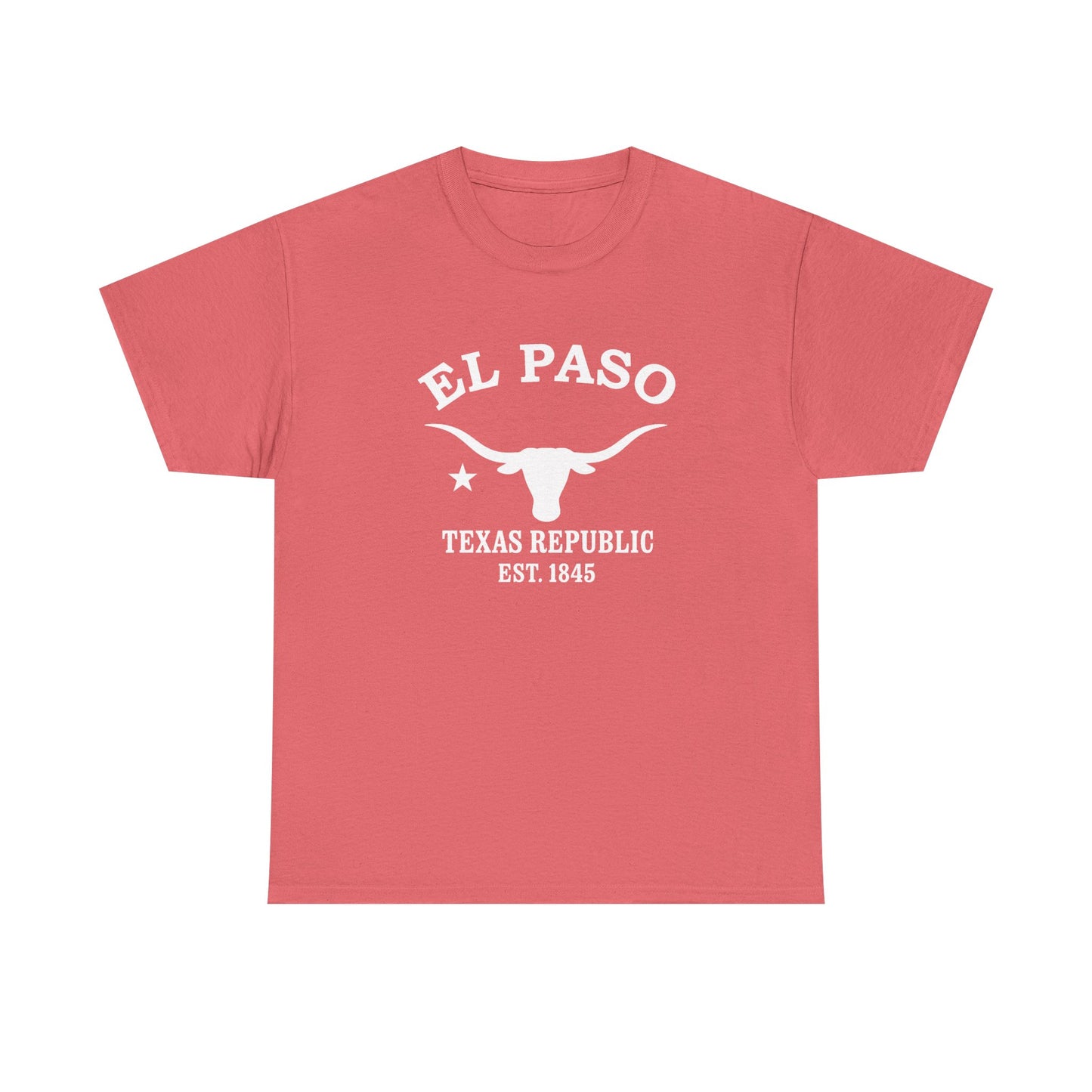 El Paso Texas Vintage Retro Unisex Heavy Cotton Tee - White Logo