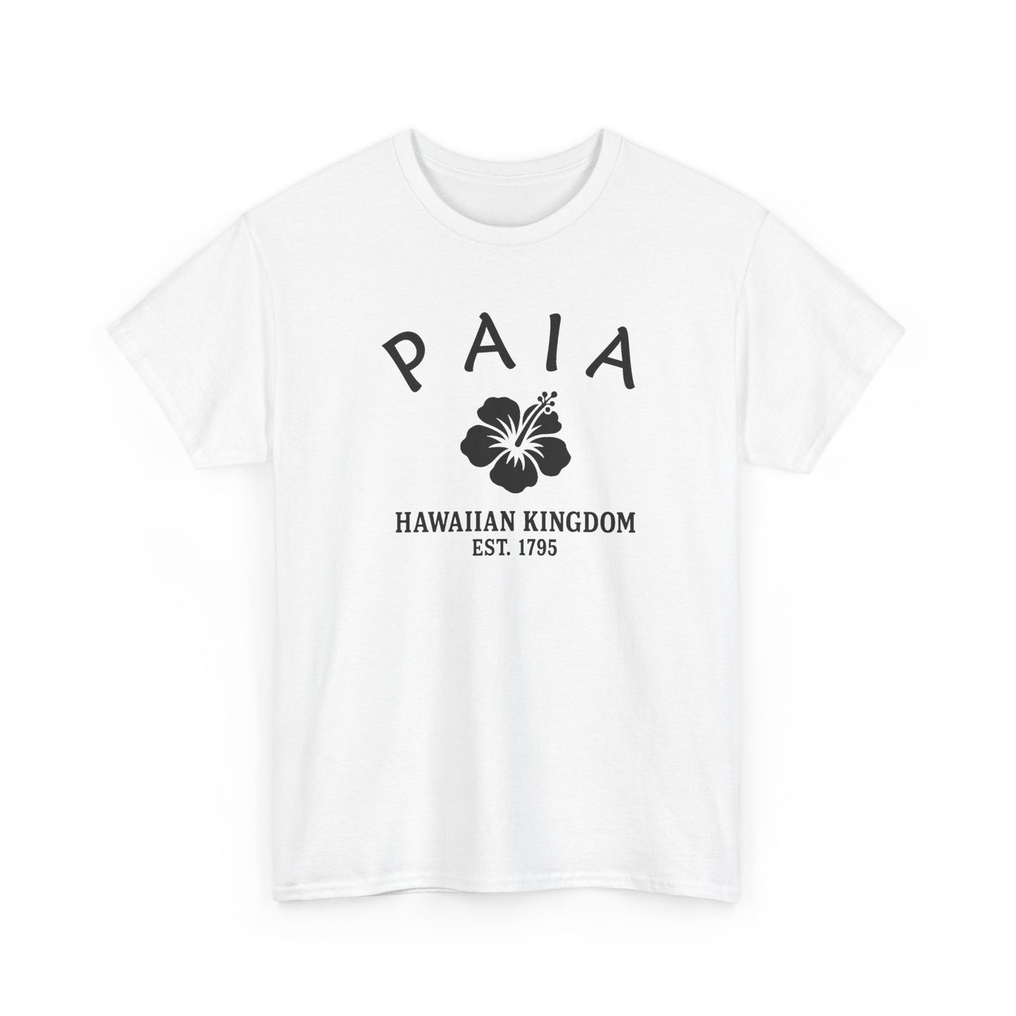 Paia Hawaii Vintage Retro Unisex Heavy Cotton Tee - Black Logo
