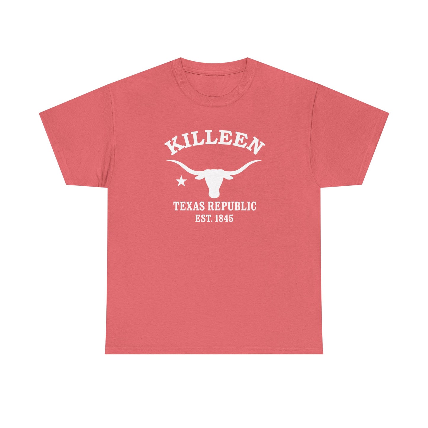 Killeen Texas Vintage Retro Unisex Heavy Cotton Tee - White Logo