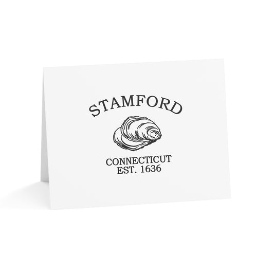 Stamford Connecticut Vintage Retro Thank You Card Set - Black Logo