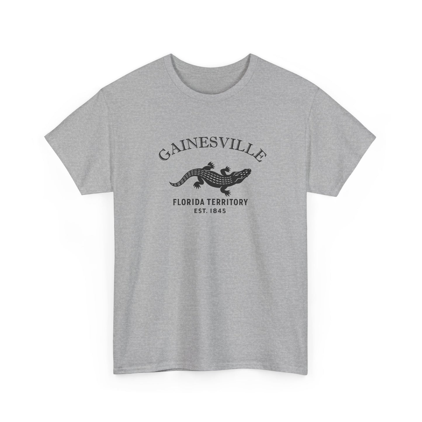 Gainesville Florida Vintage Retro Unisex Heavy Cotton Tee - Black Logo