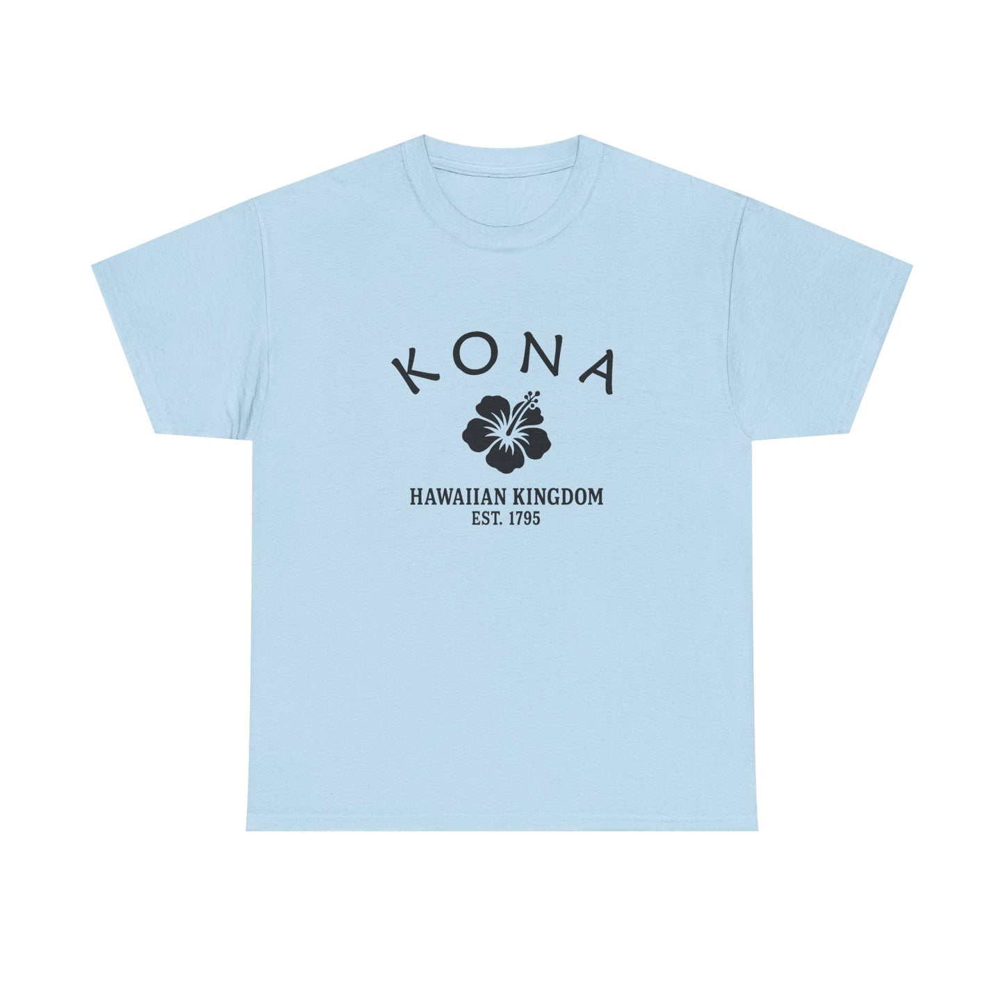 Kona Hawaii Vintage Retro Unisex Heavy Cotton Tee - Black Logo
