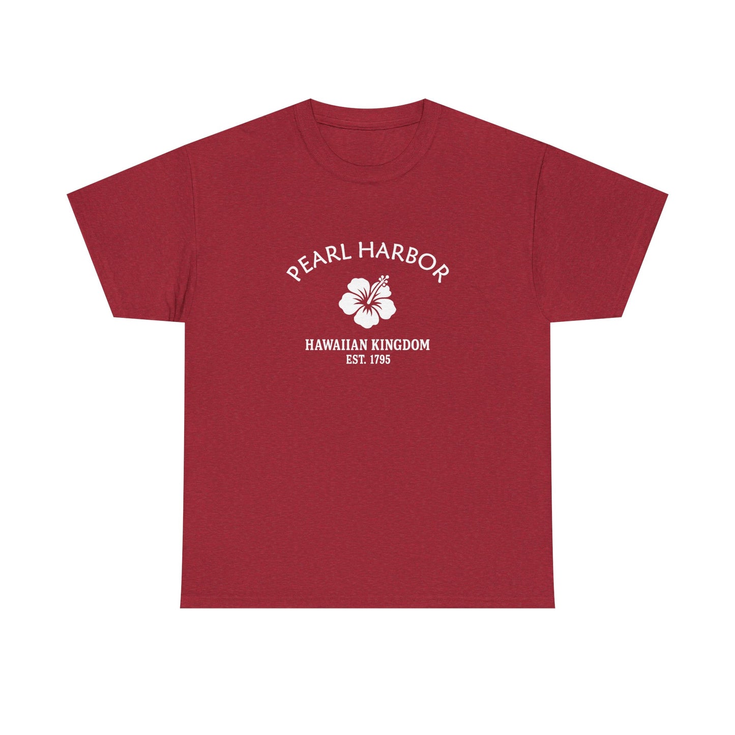 Pearl Harbor Hawaii Vintage Retro Unisex Heavy Cotton Tee - White Logo