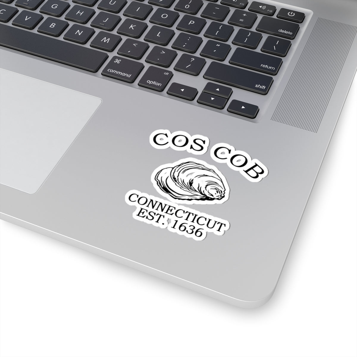 Cos Cob Connecticut Vintage Retro Vinyl Sticker - Black Logo