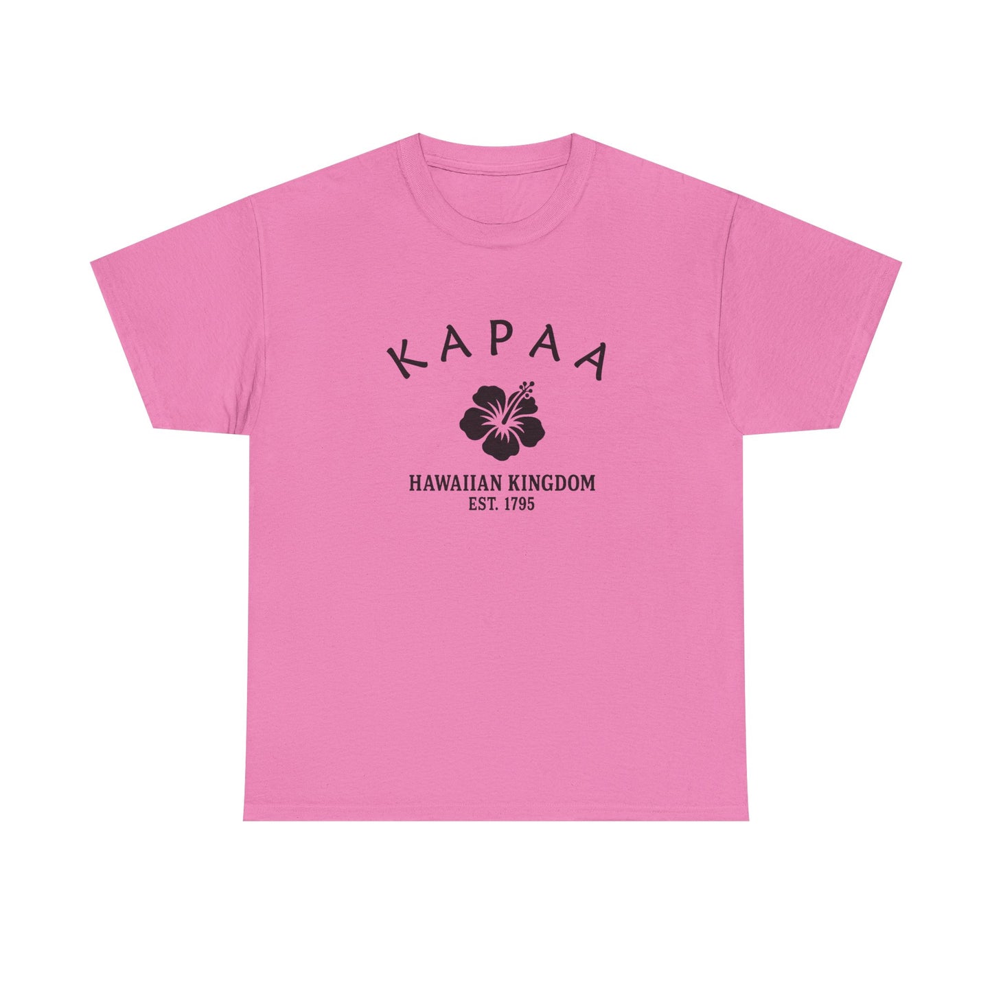 Kapaa Hawaii Vintage Retro Unisex Heavy Cotton Tee - Black Logo