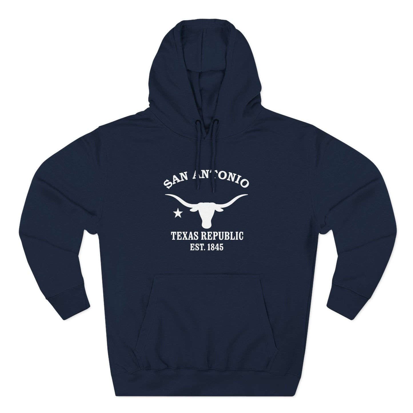 San Antonio Texas Vintage Retro Unisex Heavy Cotton Hoodie - White Logo