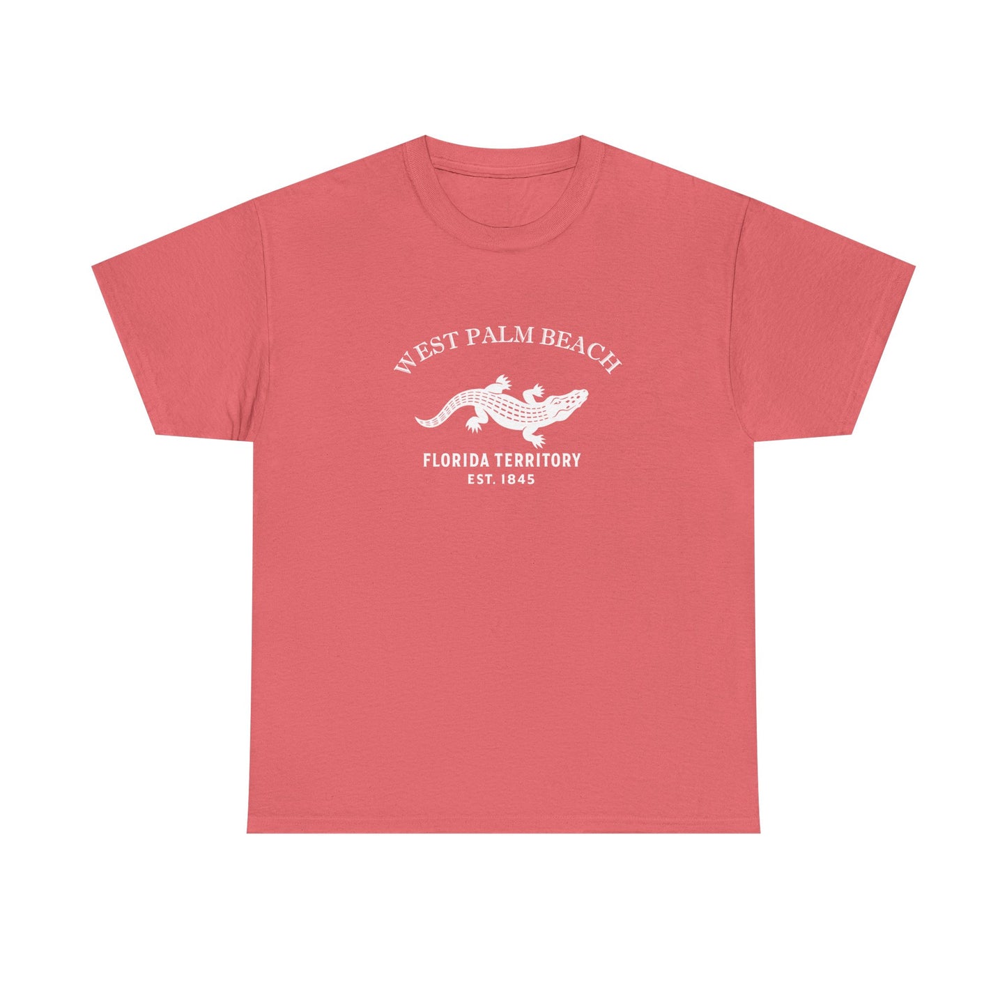 West Palm Beach Florida Vintage Retro Unisex Heavy Cotton Tee - White Logo