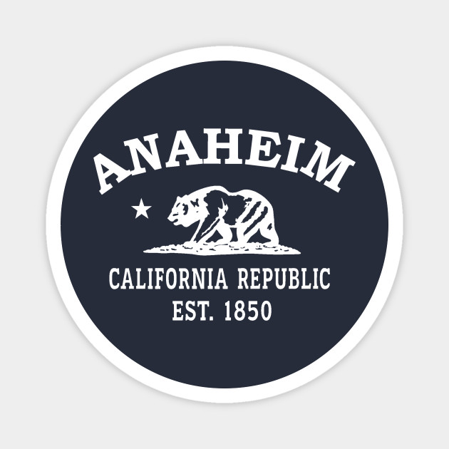 Anaheim California Vintage Retro Magnet - White Logo