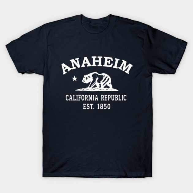 Anaheim California Vintage Retro Men's T-Shirt - White Logo - Various Colors