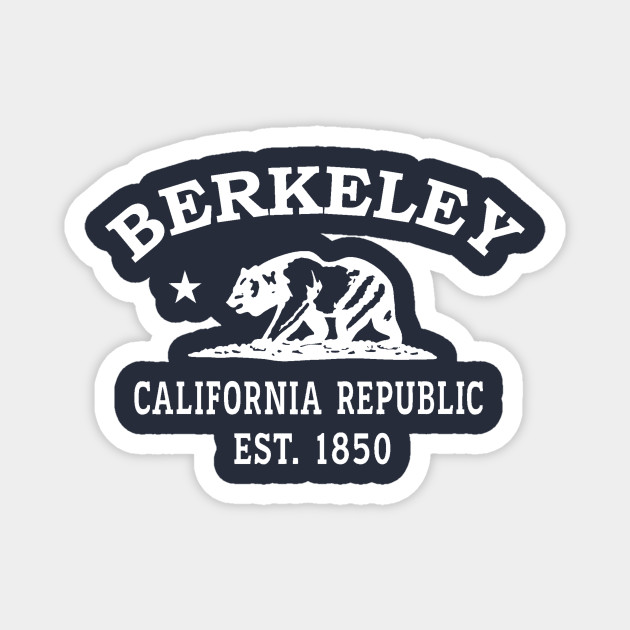 Berkeley California Vintage Retro Magnet - White Logo