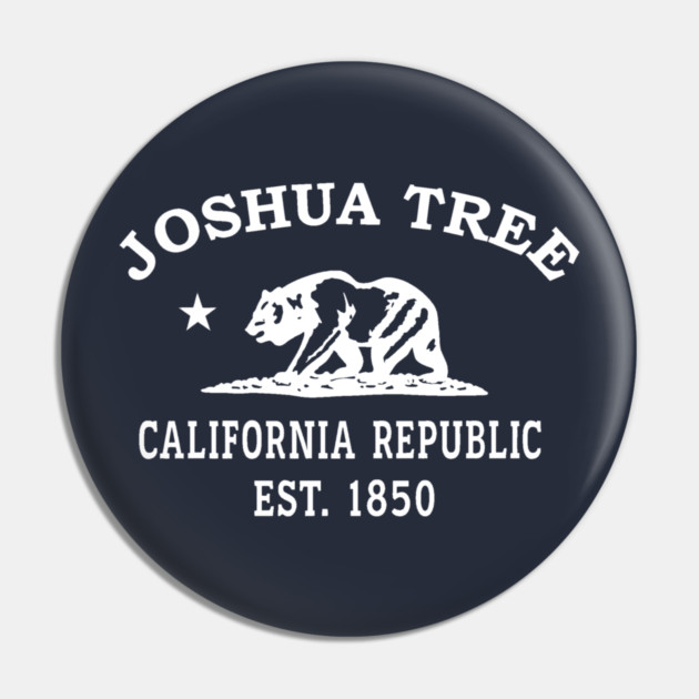Joshua Tree California Vintage Retro Pin - White Logo