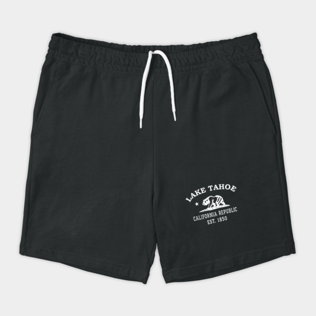 Lake Tahoe California Vintage Retro Shorts - White Logo - Various Colors