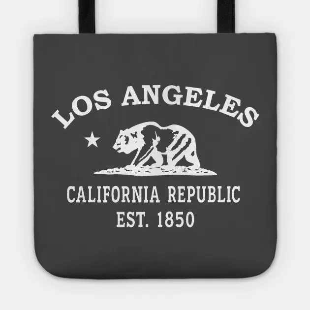 Los Angeles California Vintage Retro Tote - White Logo