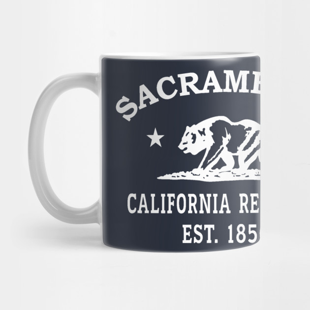 Sacramento California Vintage Retro Mug - White Logo