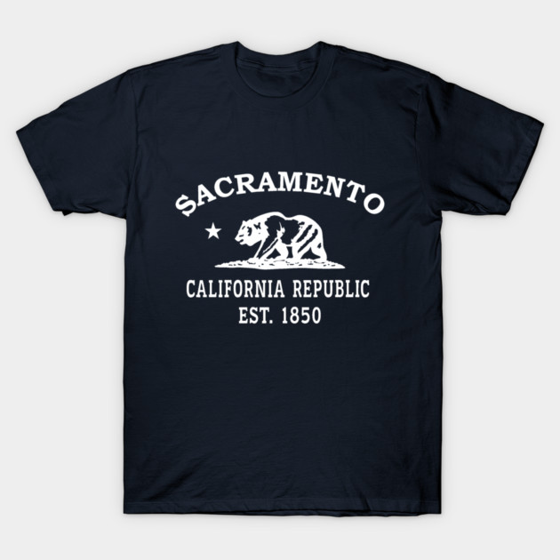 Sacramento California Vintage Retro Women's T-Shirt - White Logo - Various Colors