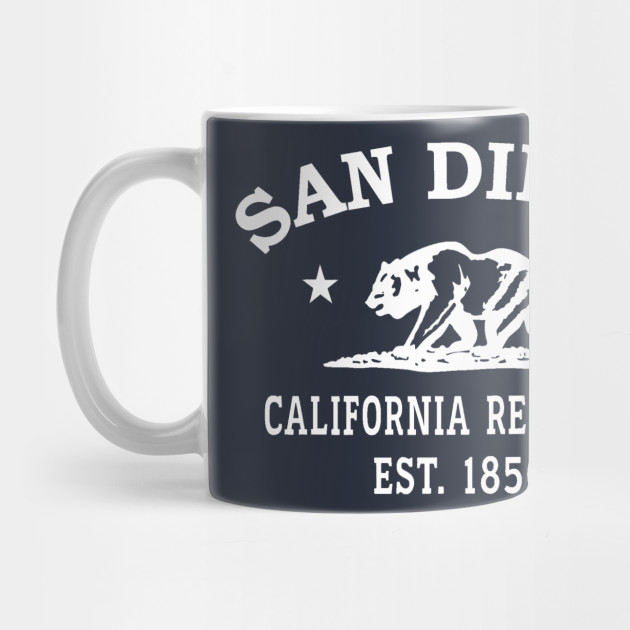 San Diego California Vintage Retro Mug - White Logo