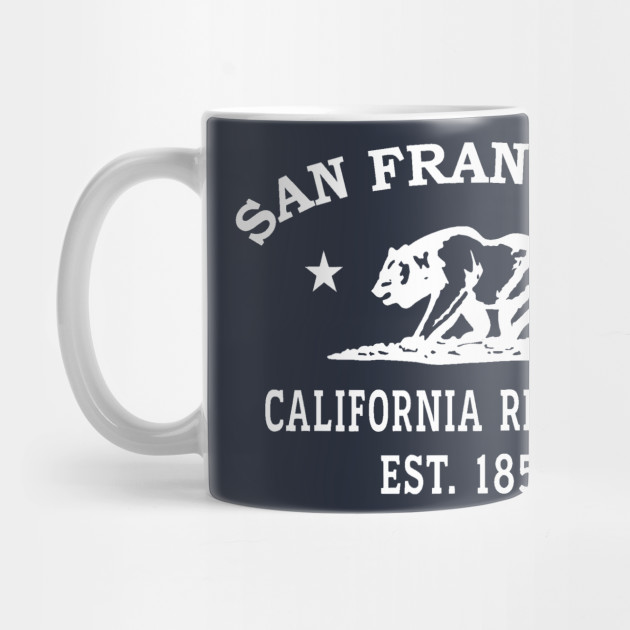 San Francisco California Vintage Retro Mug - White Logo