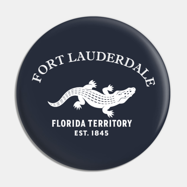 Fort Myers Florida Vintage Retro Pin - White Logo