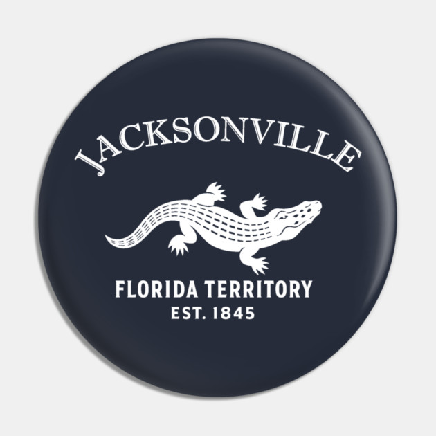 Jacksonville Florida Vintage Retro Pin - White Logo