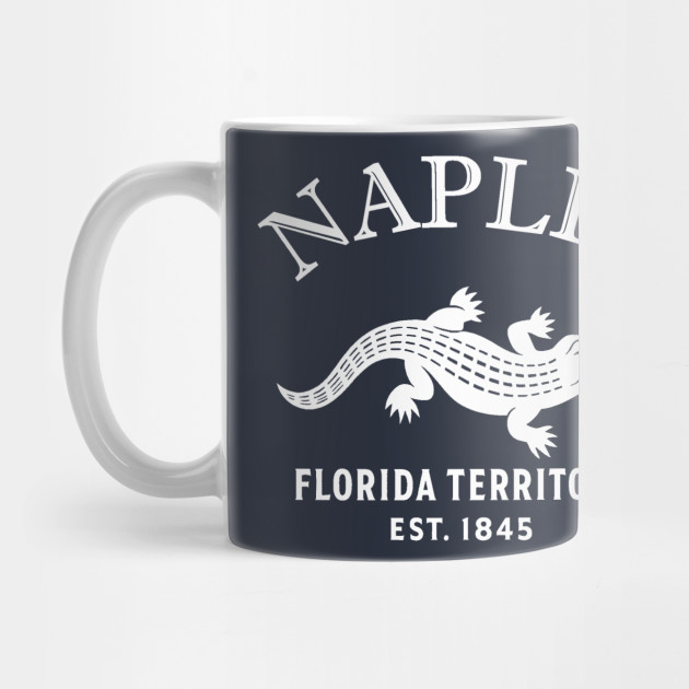 Naples Florida Vintage Retro Mug - White Logo