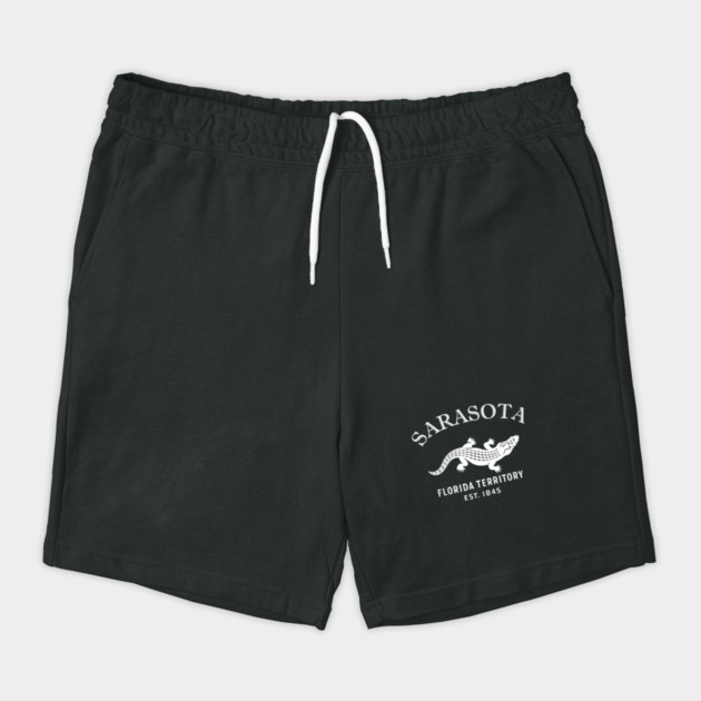 Sarasota Florida Vintage Retro Shorts - White Logo - Various Colors