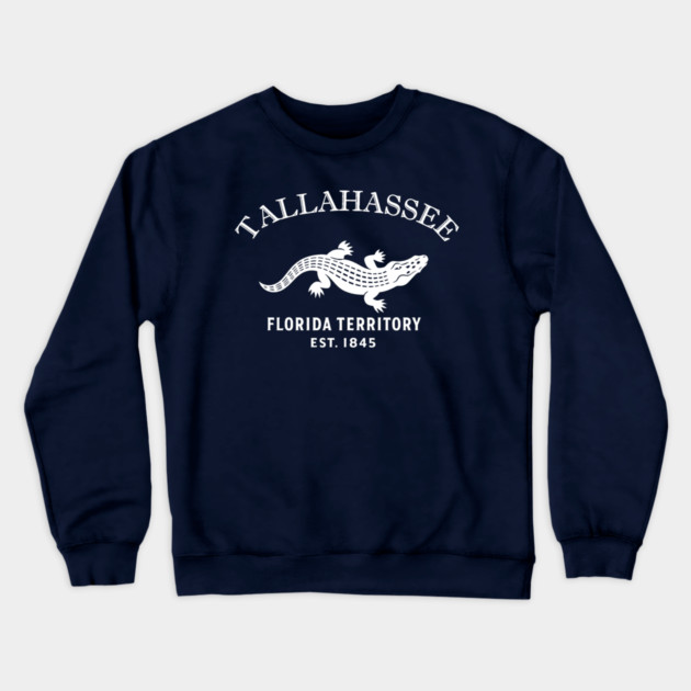 Tallahassee Florida Vintage Retro Crewneck Sweatshirt - White Logo - Various Colors
