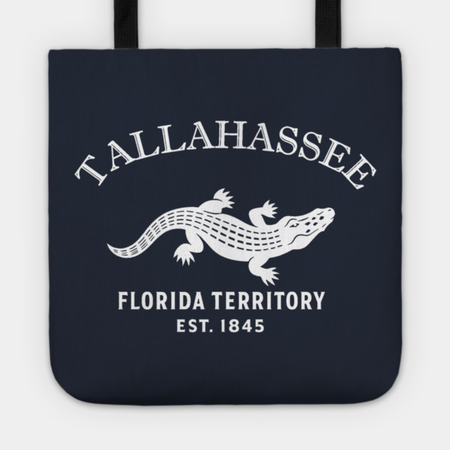 Tallahassee Florida Vintage Retro Tote - White Logo
