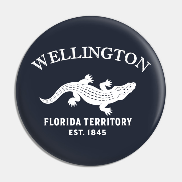 Wellington Florida Vintage Retro Pin - White Logo