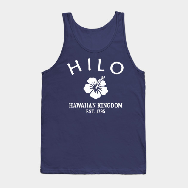 Hilo Hawaii Vintage Retro Tank-Top - White Logo - Various Colors